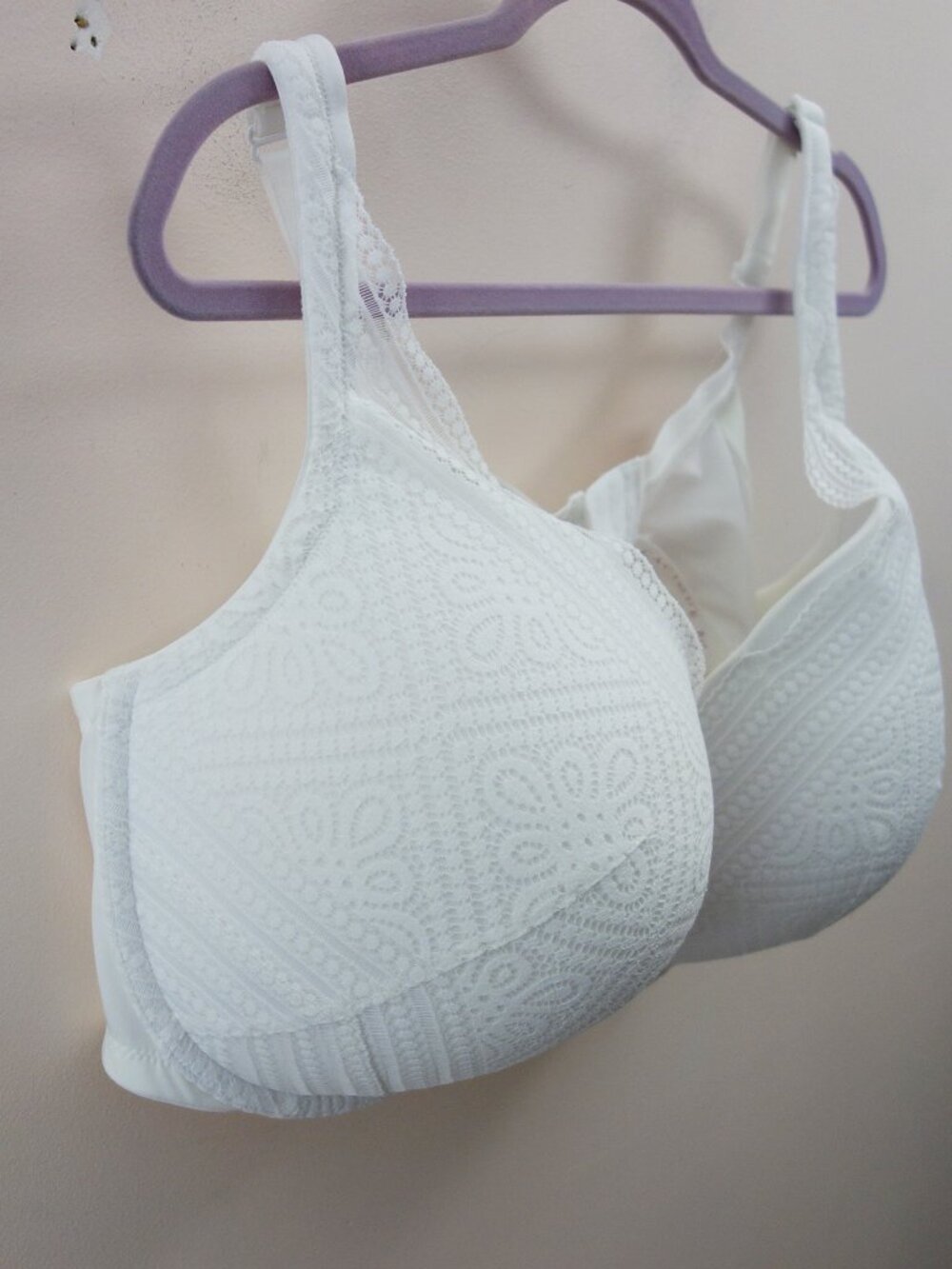 Cacique Collection Boost Plunge Push Up White Lace Bra (46DDD) NWT! - Picture 3 of 11